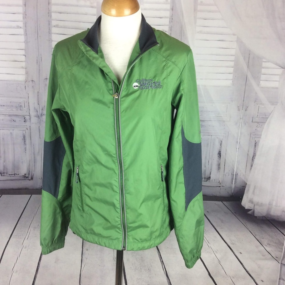 College World Series Cws Green Warm Up Jacket Med